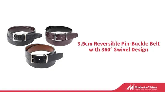 メンズ ダブル ループ ベルト カジュアル ドレス (シングル プロング付き) (35